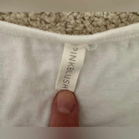 PinkBlush Ivory maternity tank with button detail size small - Picture 3 of 5